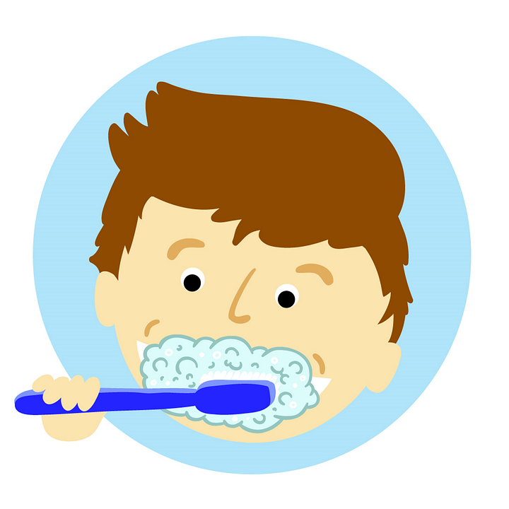 cartoon kid brushing teeth at walnut creek dentist